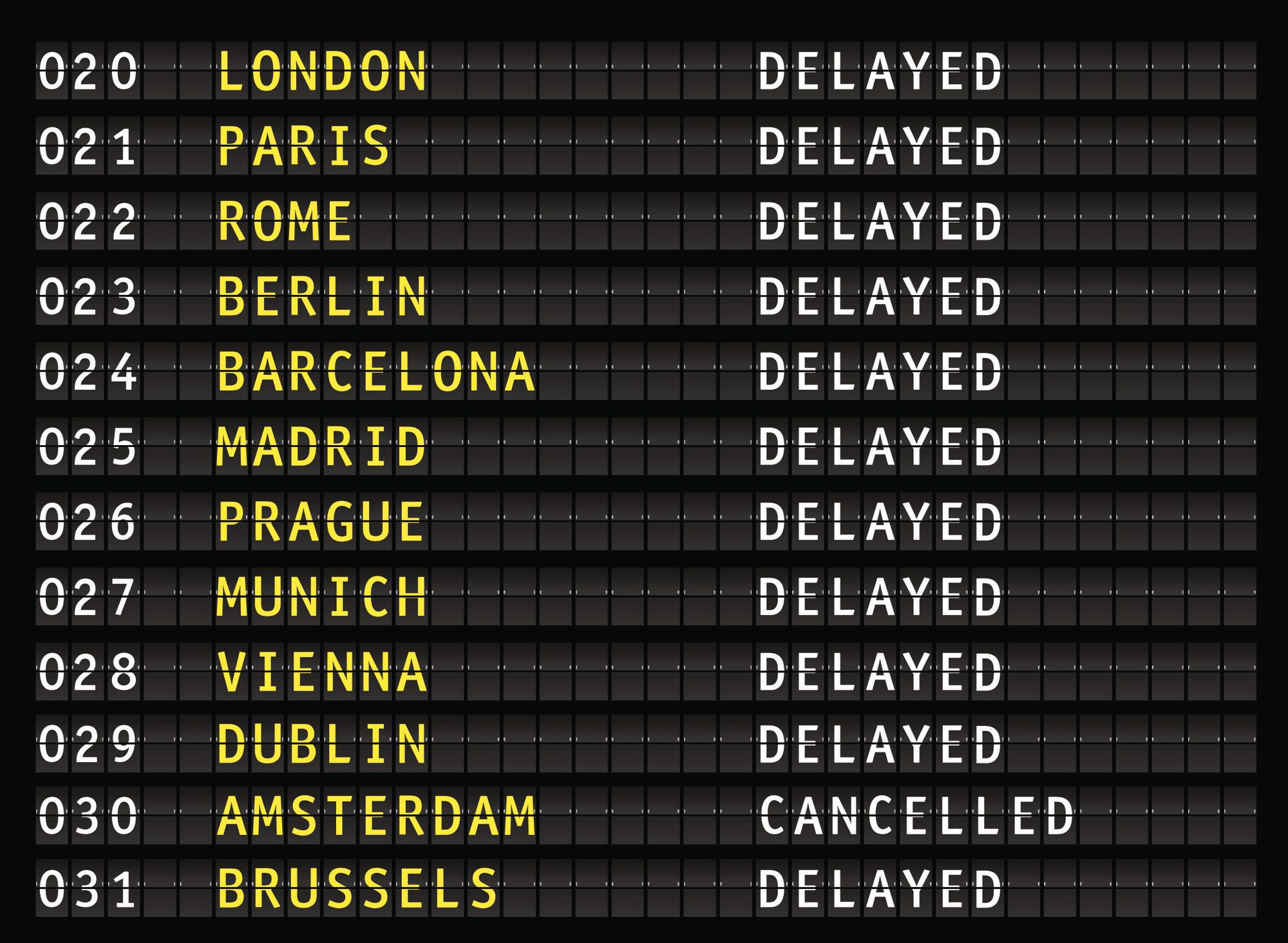 No time for delays